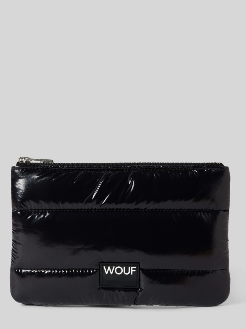 Wouf Quilted Puff Pouch - Small Glossy Black